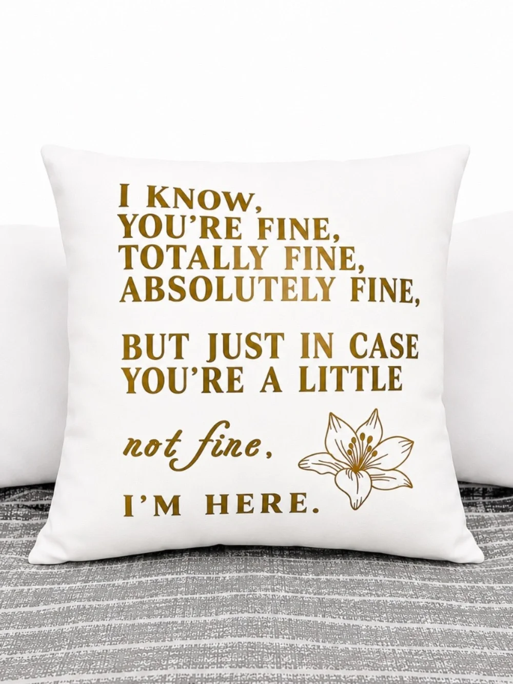 Encouragement Throw Pillow | Thinking of You Gift | Comfort Support Decor